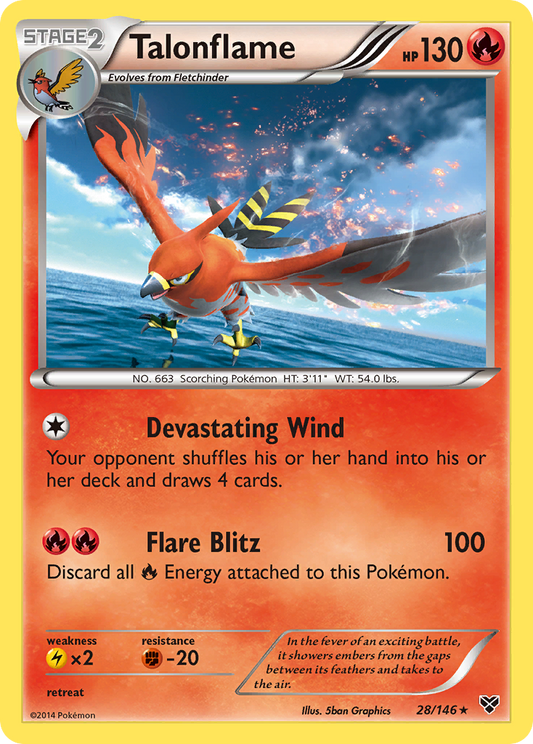 Talonflame 28/146 Rare Holo | XY | Pokemon Card