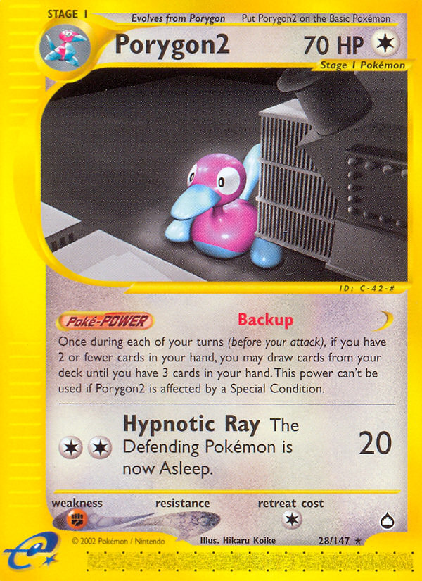 Porygon2 28/147 Rare | Aquapolis | Pokemon Card