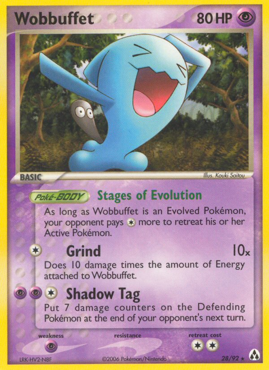 Wobbuffet 28/92 Rare | Legend Maker | Pokemon Card