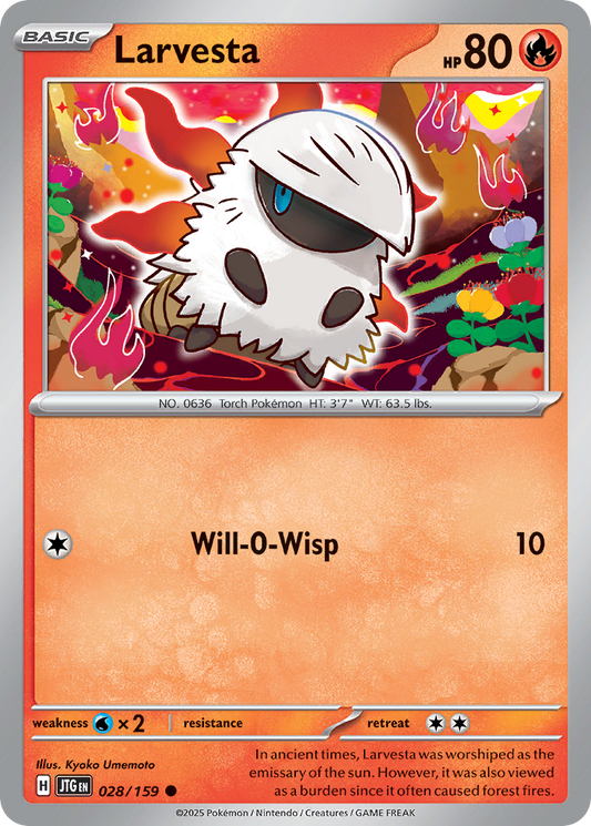 Larvesta 28/159 Common | Journey Together | Pokemon Card