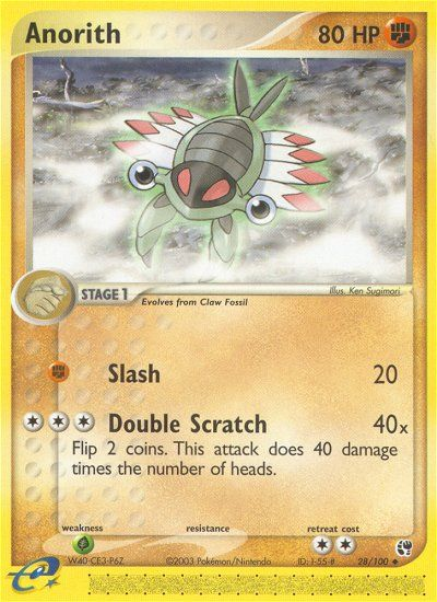 Anorith 28/100 Uncommon | Sandstorm | Pokemon Card