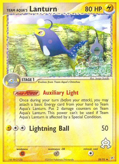 Team Aqua's Lanturn 28/95 Uncommon | Team Magma vs Team Aqua | Pokemon Card