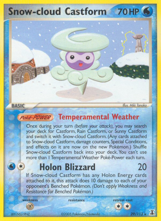 Snow-cloud Castform 29/113 Rare | Delta Species | Pokemon Card