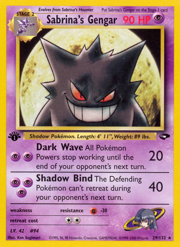 Sabrina's Gengar 29/132 Rare | Gym Challenge | Pokemon Card