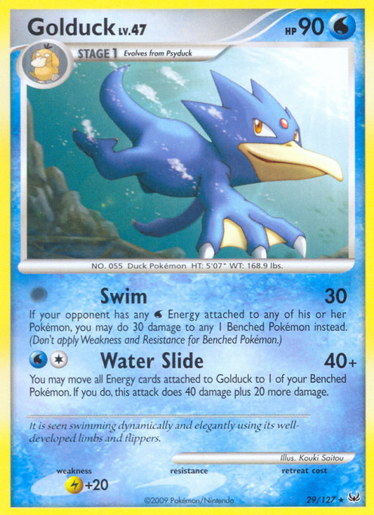 Golduck 29/127 Rare | Platinum | Pokemon Card