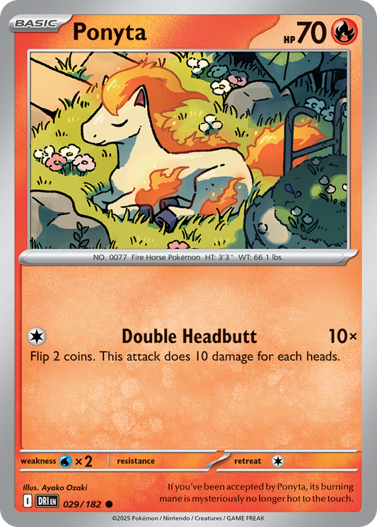 Ponyta 29/182 Common | Destined Rivals | Pokemon Card