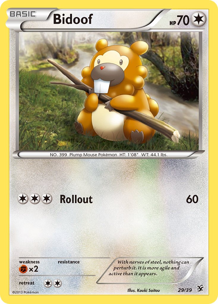 Bidoof 29/39  | Kalos Starter Set | Pokemon Card