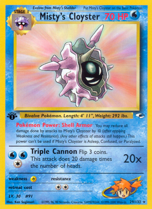 Misty's Cloyster 29/132 Rare | Gym Heroes | Pokemon Card