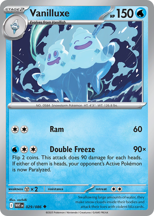 Vanilluxe 29/86 Uncommon | White Flare | Pokemon Card