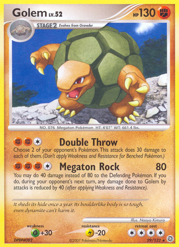 Golem 29/132 Rare | Secret Wonders | Pokemon Card