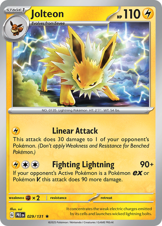 Jolteon 29/131 Rare | Prismatic Evolutions | Pokemon Card