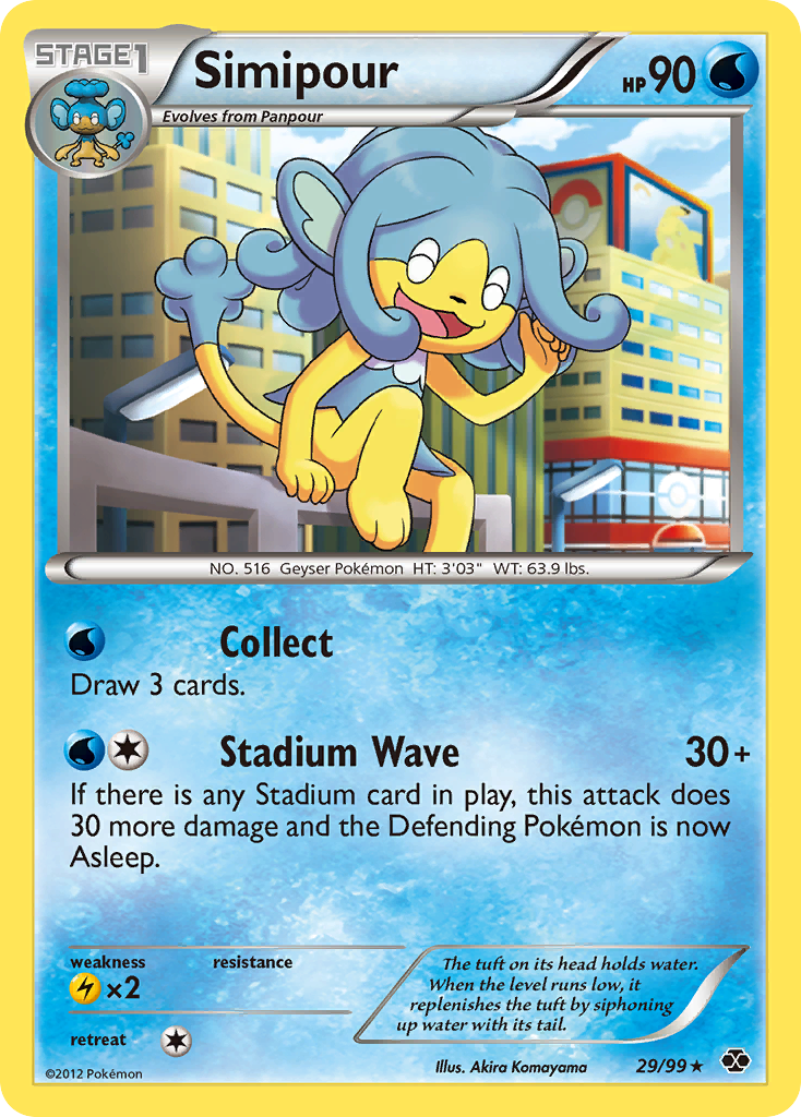 Simipour 29/99 Rare | Next Destinies | Pokemon Card