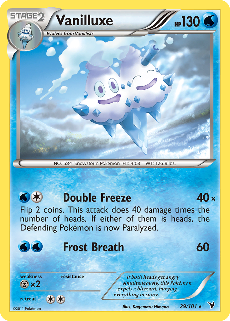 Vanilluxe 29/101 Rare | Noble Victories | Pokemon Card