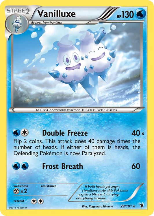 Vanilluxe 29/101 Rare | Noble Victories | Pokemon Card