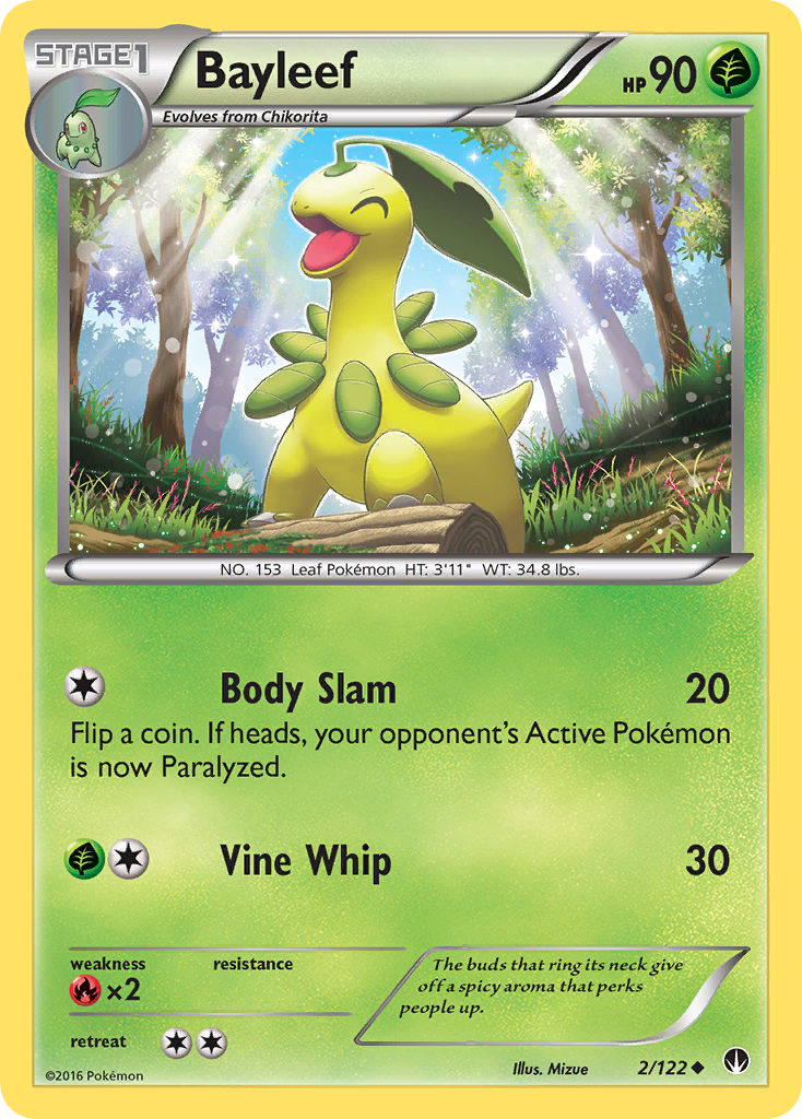 Bayleef 2/122 Uncommon | BREAKpoint | Pokemon Card