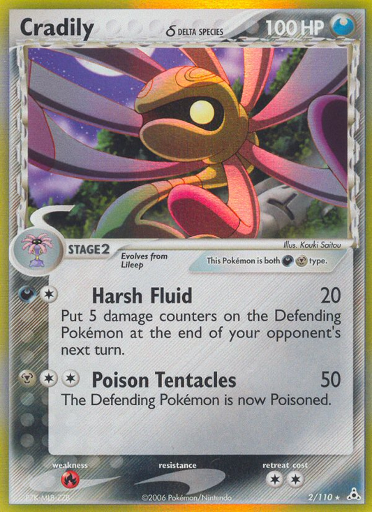 Cradily δ 2/110 Rare Holo | Holon Phantoms | Pokemon Card