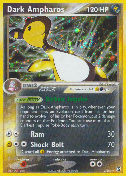 Dark Ampharos 2/109 Rare Holo | Team Rocket Returns | Pokemon Card