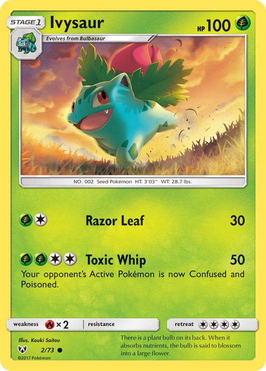 Ivysaur 2/73 Common | Shining Legends | Pokemon Card