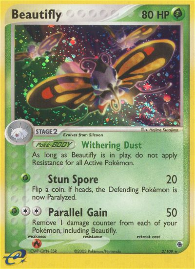 Beautifly 2/109 Rare Holo | Ruby & Sapphire | Pokemon Card