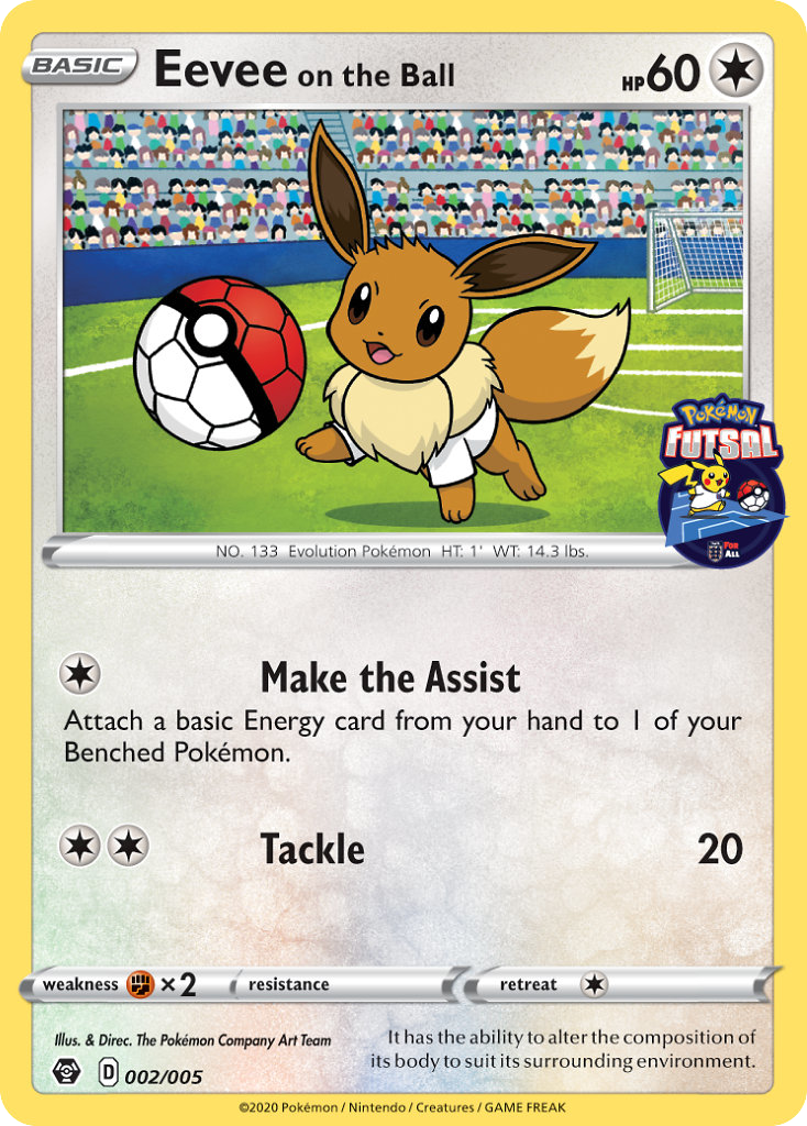 Eevee on the Ball 2/5  | Pokémon Futsal Collection | Pokemon Card