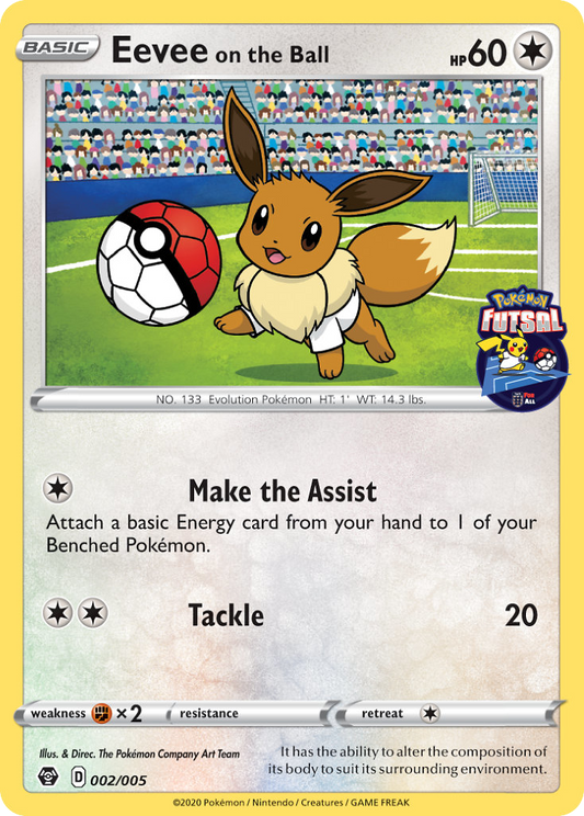 Eevee on the Ball 2/5  | Pokémon Futsal Collection | Pokemon Card