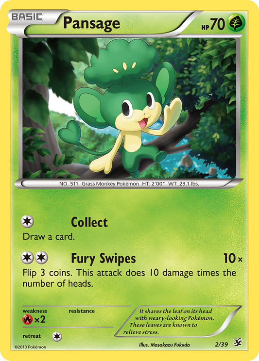 Pansage 2/39  | Kalos Starter Set | Pokemon Card
