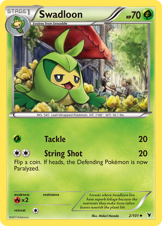 Swadloon 2/101 Uncommon | Noble Victories | Pokemon Card