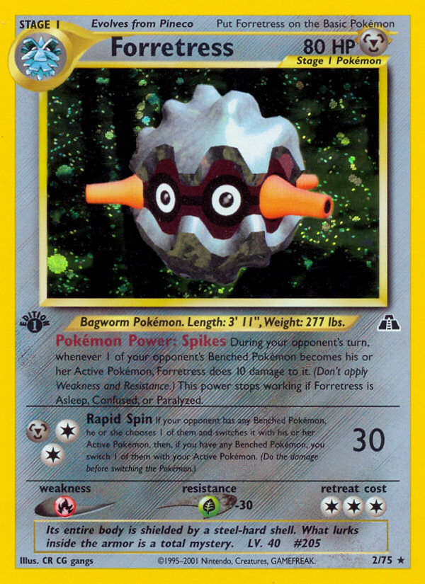 Forretress 2/75 Rare Holo | Neo Discovery | Pokemon Card