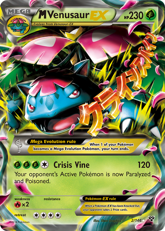 M Venusaur-EX 2/146 Rare Holo EX | XY | Pokemon Card