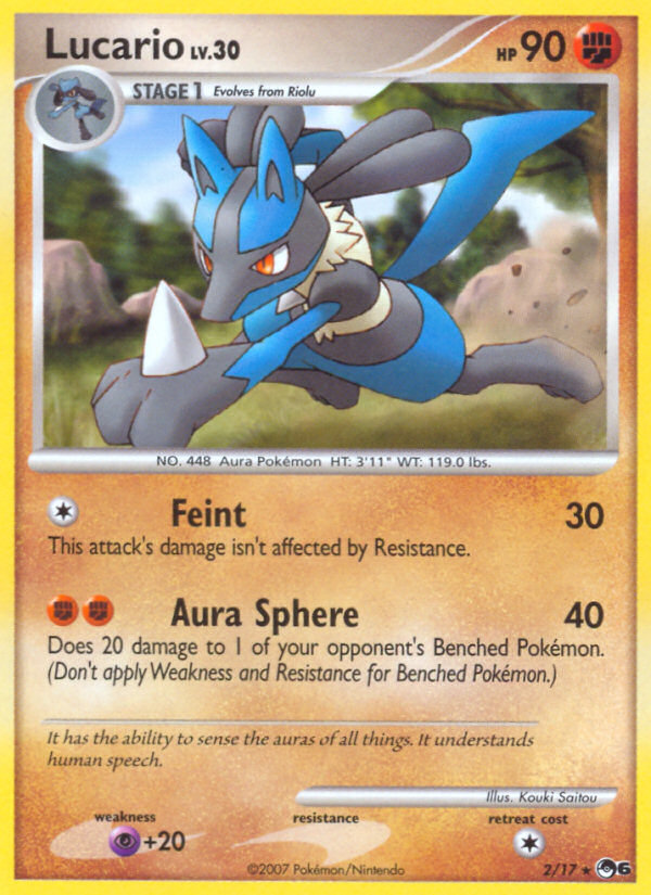 Lucario 2/17 Rare | POP Series 6 | Pokemon Card