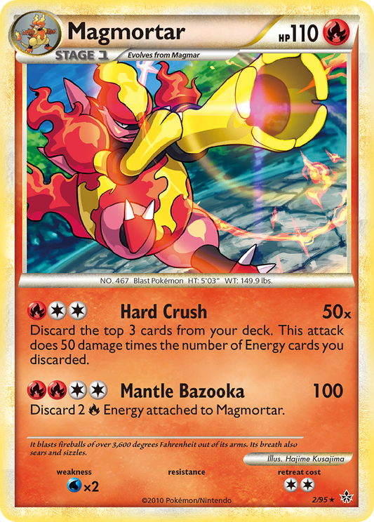 Magmortar 2/95 Rare Holo | HS—Unleashed | Pokemon Card