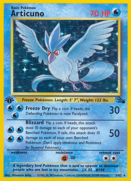 Articuno 2/62 Rare Holo | Fossil | Pokemon Card