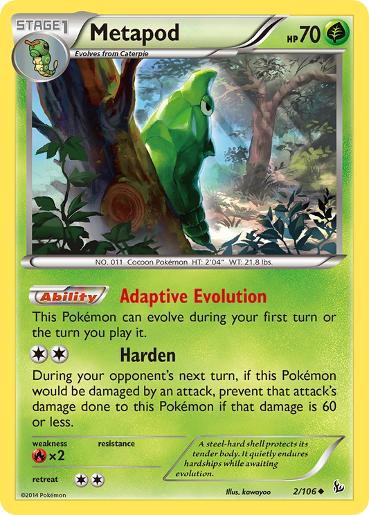 Metapod 2/106 Uncommon | Flashfire | Pokemon Card