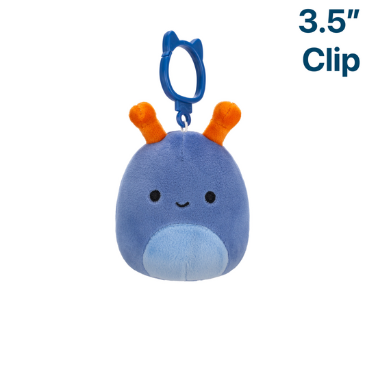 Preeti the Blue Slug ~ 3.5" Clip On Squishmallow Plush