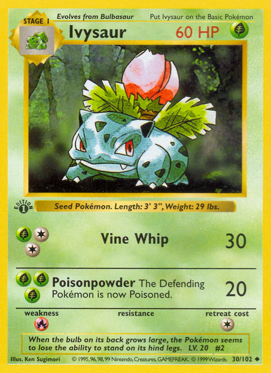 Ivysaur 30/102 Uncommon | Base | Pokemon Card