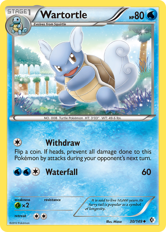 Wartortle 30/149 Uncommon | Boundaries Crossed | Pokemon Card