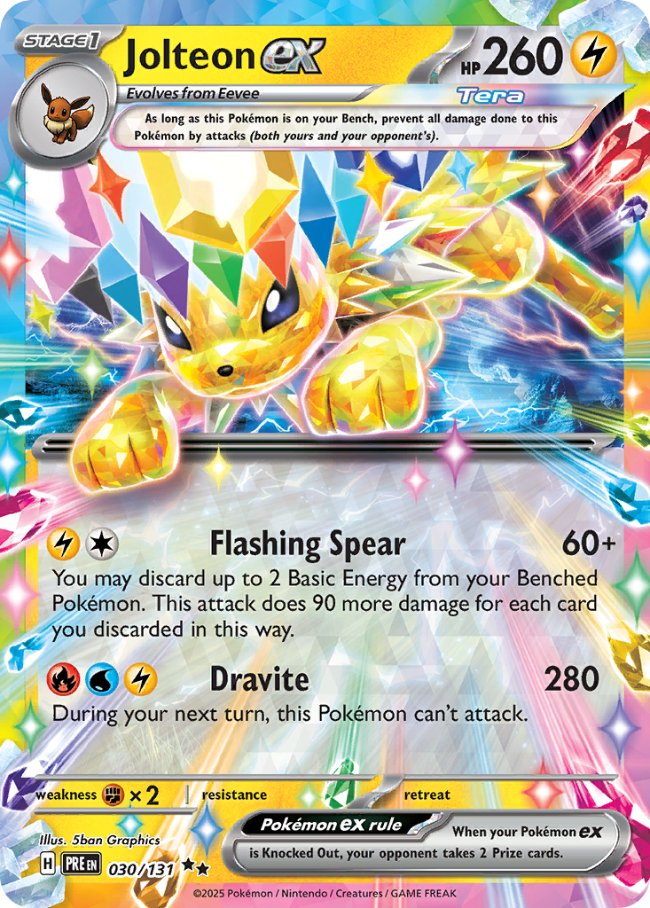 Jolteon ex 30/131 Double Rare | Prismatic Evolutions | Pokemon Card