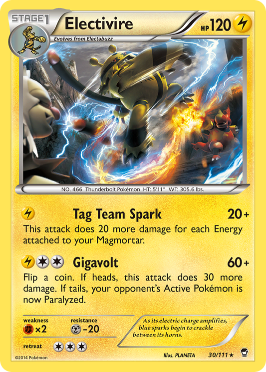 Electivire 30/111 Rare | Furious Fists | Pokemon Card