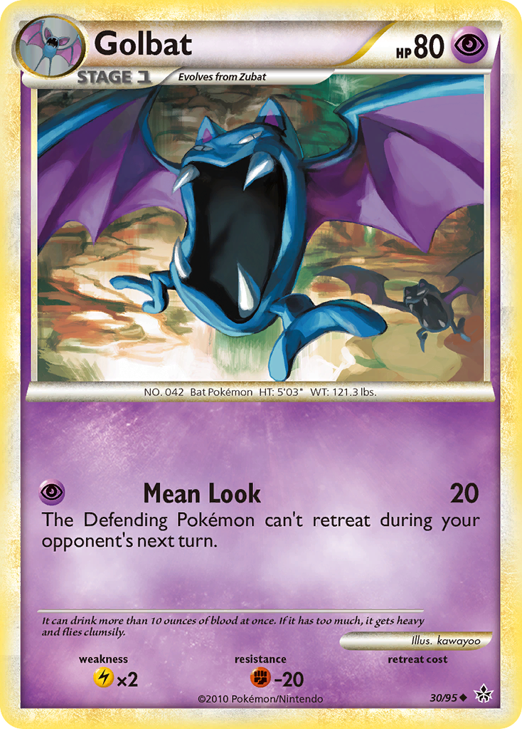 Golbat 30/95 Uncommon | HS—Unleashed | Pokemon Card