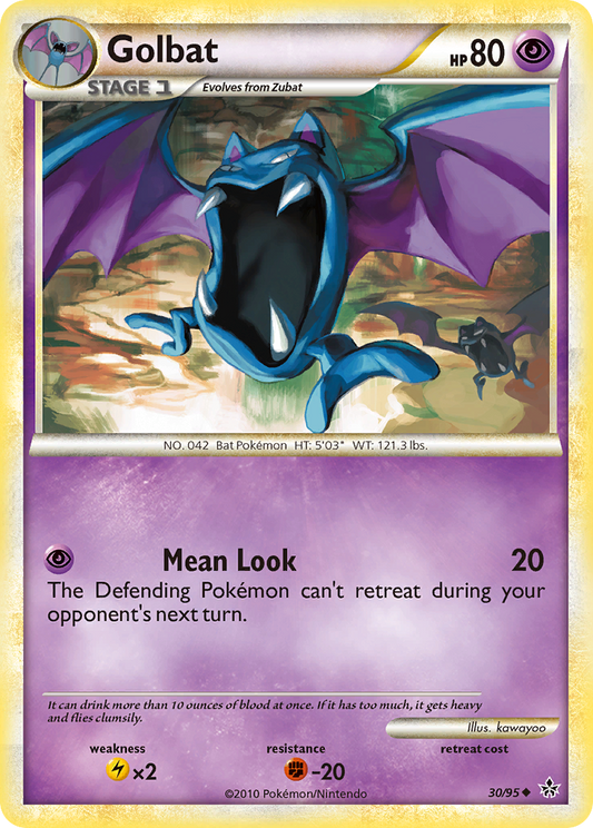 Golbat 30/95 Uncommon | HS—Unleashed | Pokemon Card