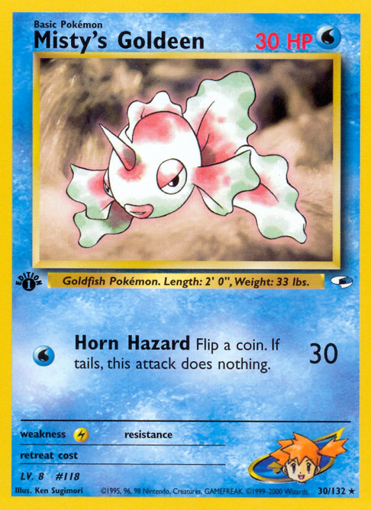 Misty's Goldeen 30/132 Rare | Gym Heroes | Pokemon Card