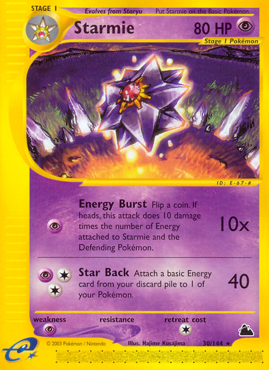 Starmie 30/144 Rare | Skyridge | Pokemon Card