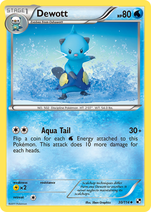 Dewott 30/114 Uncommon | Black & White | Pokemon Card