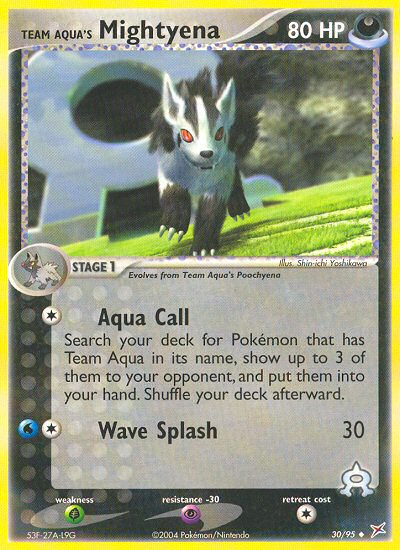 Team Aqua's Mightyena 30/95 Uncommon | Team Magma vs Team Aqua | Pokemon Card