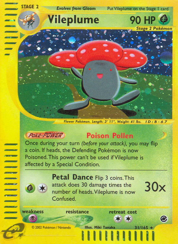 Vileplume 31/165 Rare Holo | Expedition Base Set | Pokemon Card