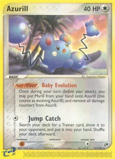 Azurill 31/100 Uncommon | Sandstorm | Pokemon Card