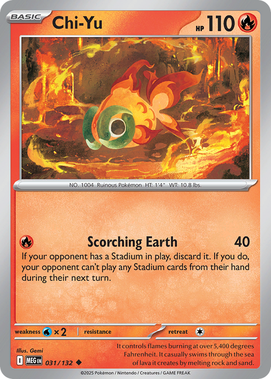 Chi-Yu 31/132 Uncommon | Mega Evolution | Pokemon Card