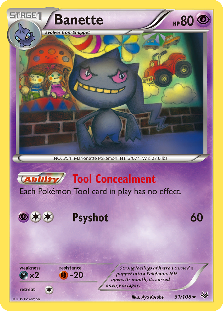 Banette 31/108 Rare | Roaring Skies | Pokemon Card
