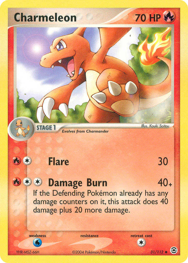 Charmeleon 31/112 Uncommon | FireRed & LeafGreen | Pokemon Card