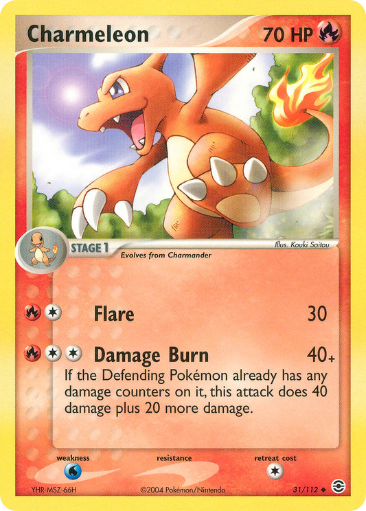 Charmeleon 31/112 Uncommon | FireRed & LeafGreen | Pokemon Card